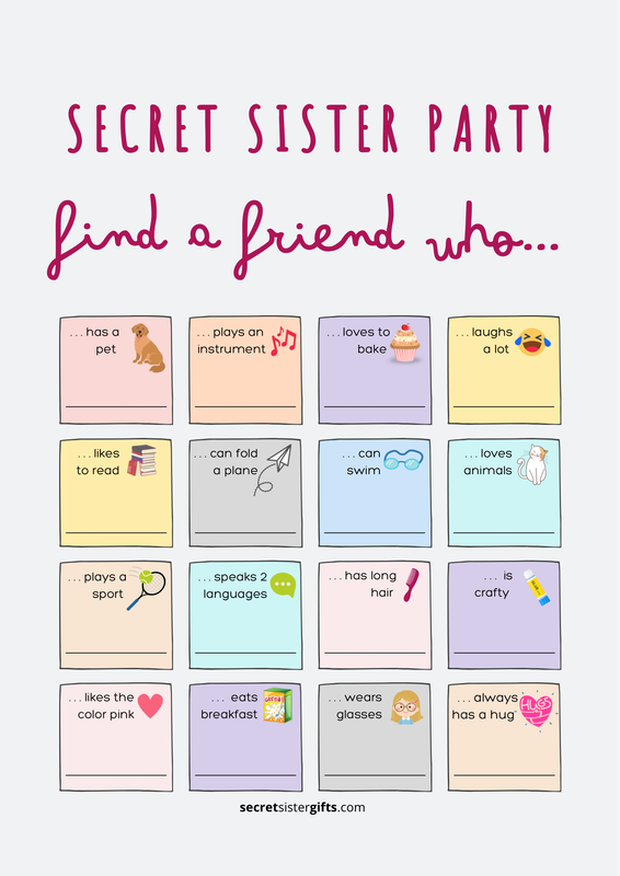 Secret Sister Party Game