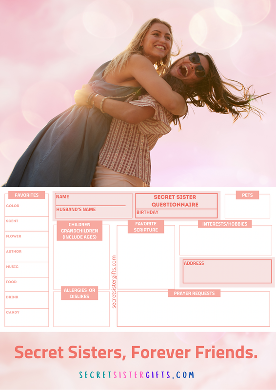 Secret Sister Questionnaire Survey