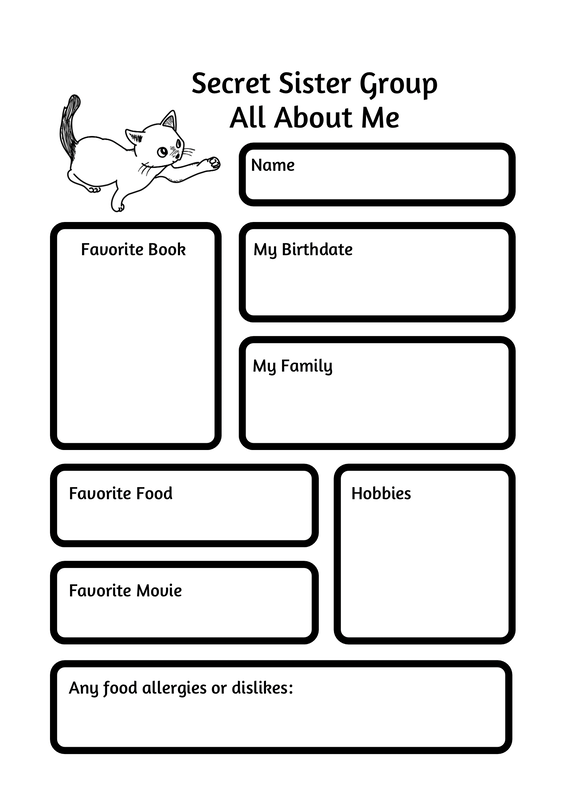 All About Me Form for Secret Sister Groups