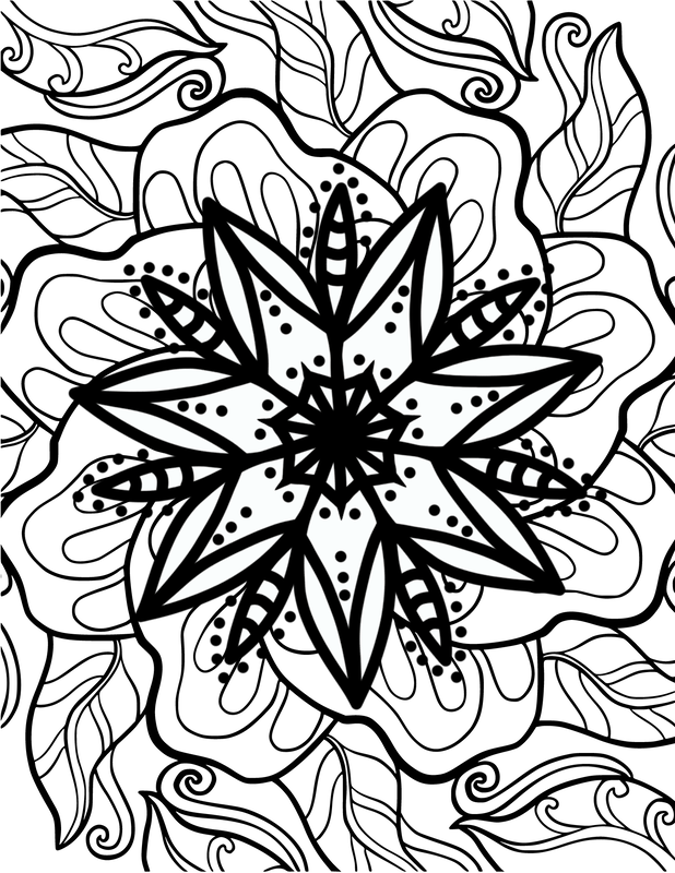 Flower Coloring Sheet