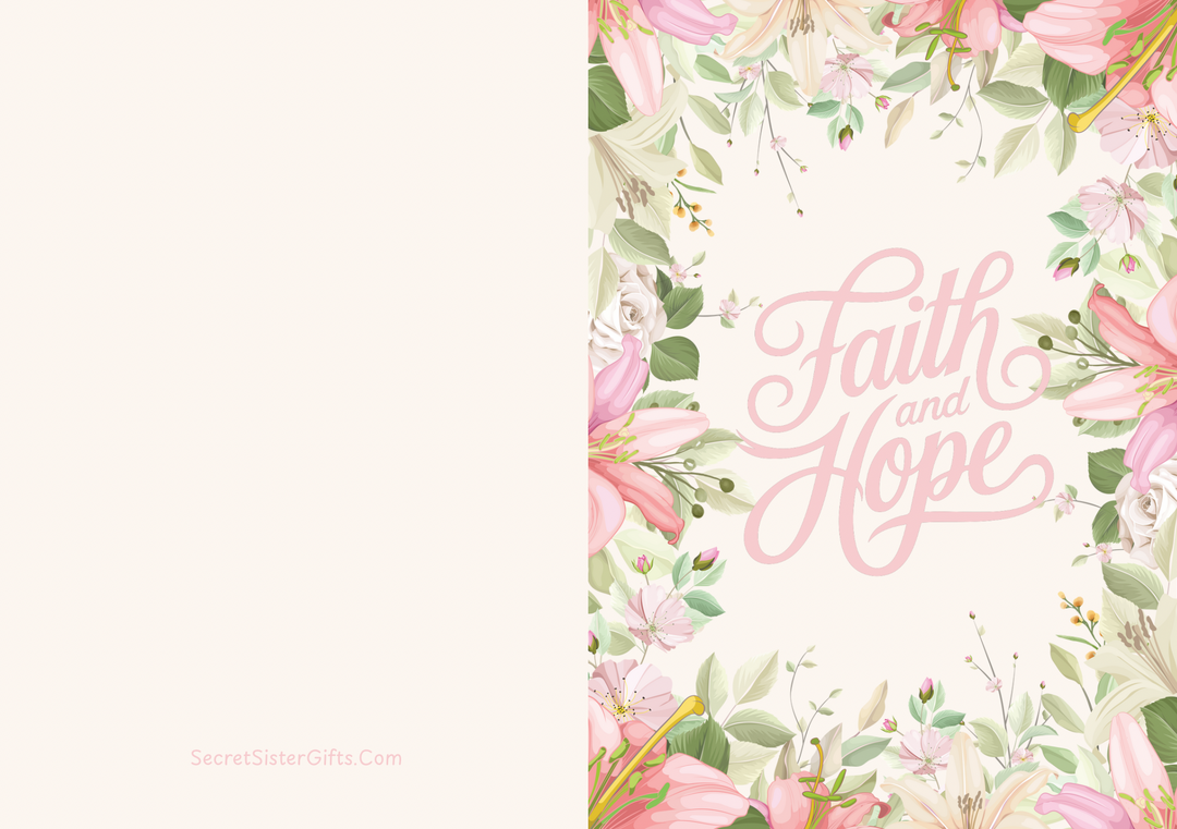 Free printable Secret Sister card with Scripture