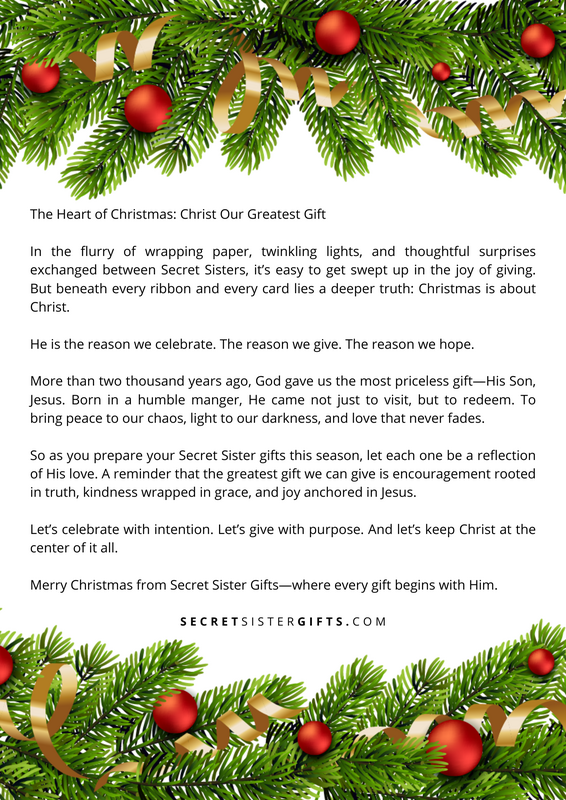The Heart of Christmas for Secret Sisters