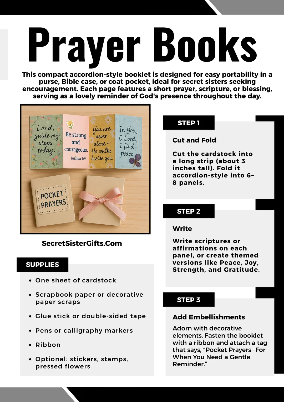 DIY Prayer Books - Church Women's Group Activity