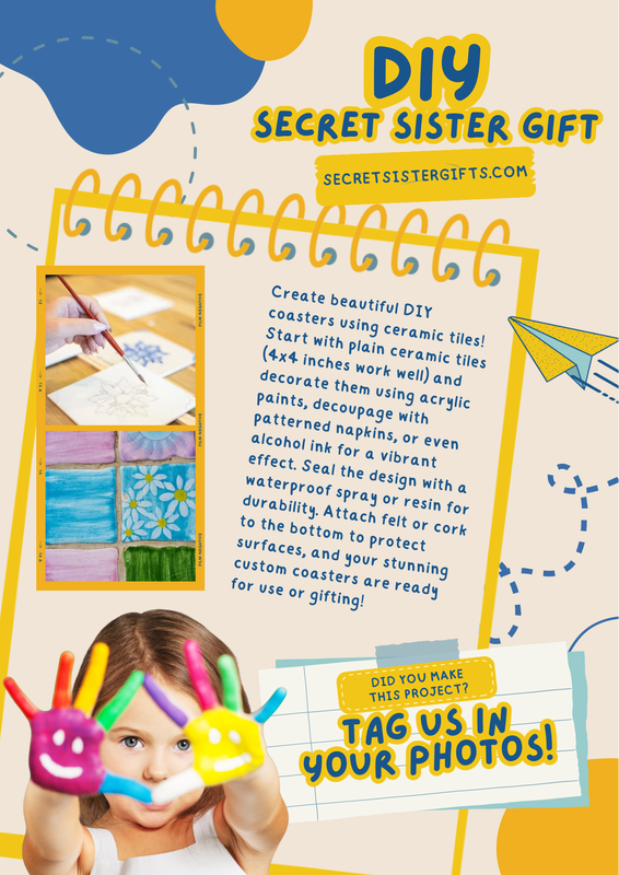 diy secret sister gift coasters