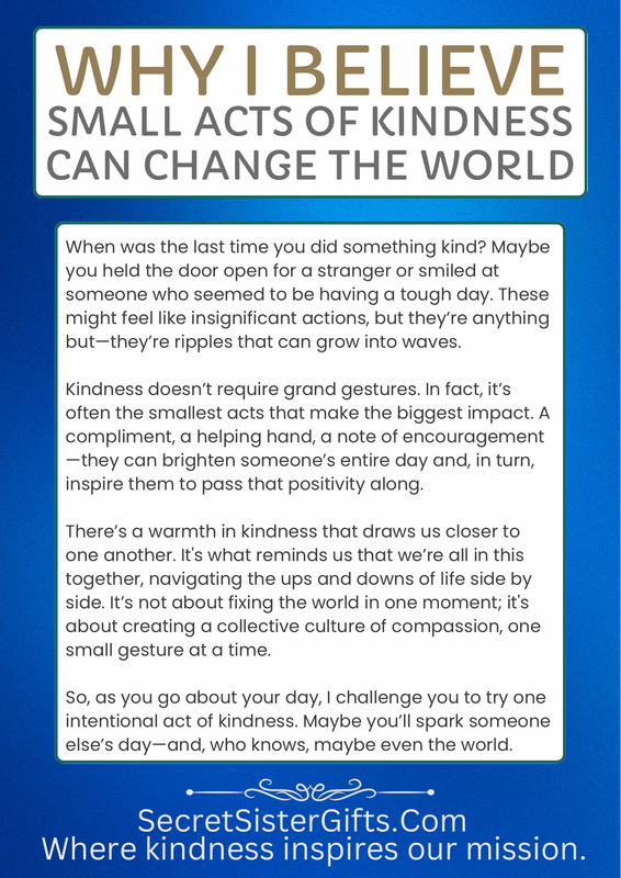 Small Acts of Kindness Can Change the World