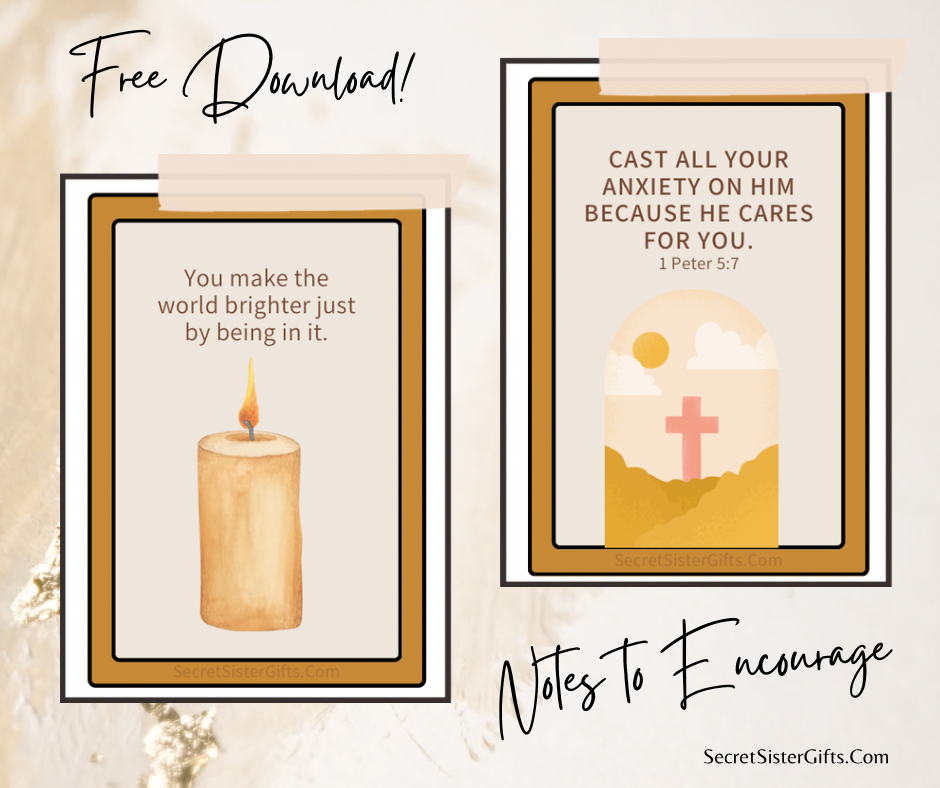 Free download - notes to encourage with Bible verses and inspiring quotes