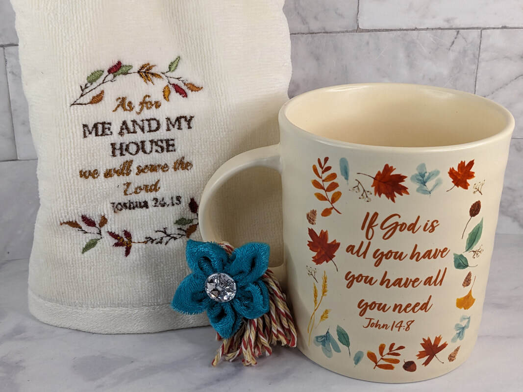 Fall Scripture Towel and Mug
