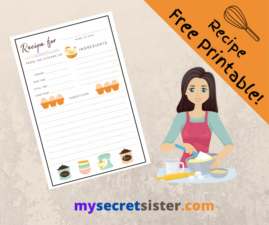 Free Printable Recipe Exchange Card