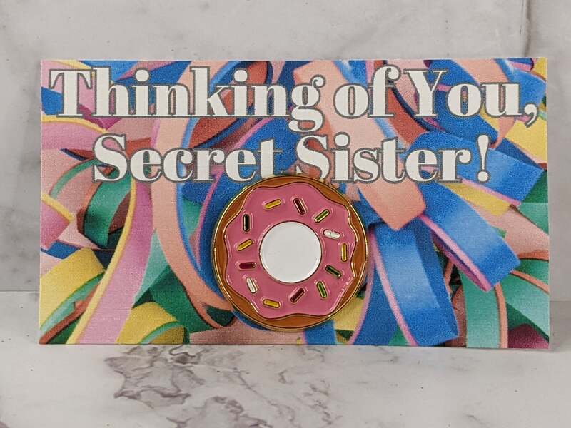 Secret Sister Donut Pin