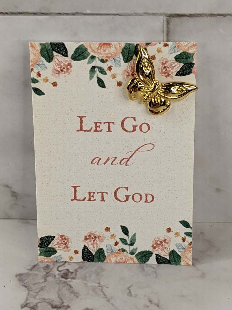 Butterfly Pin - Let Go and Let God