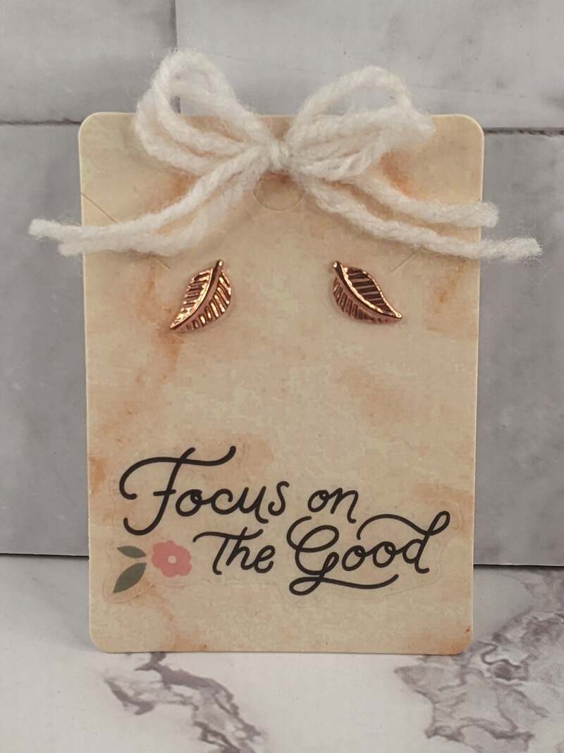 Focus On The Good Leaf Earrings
