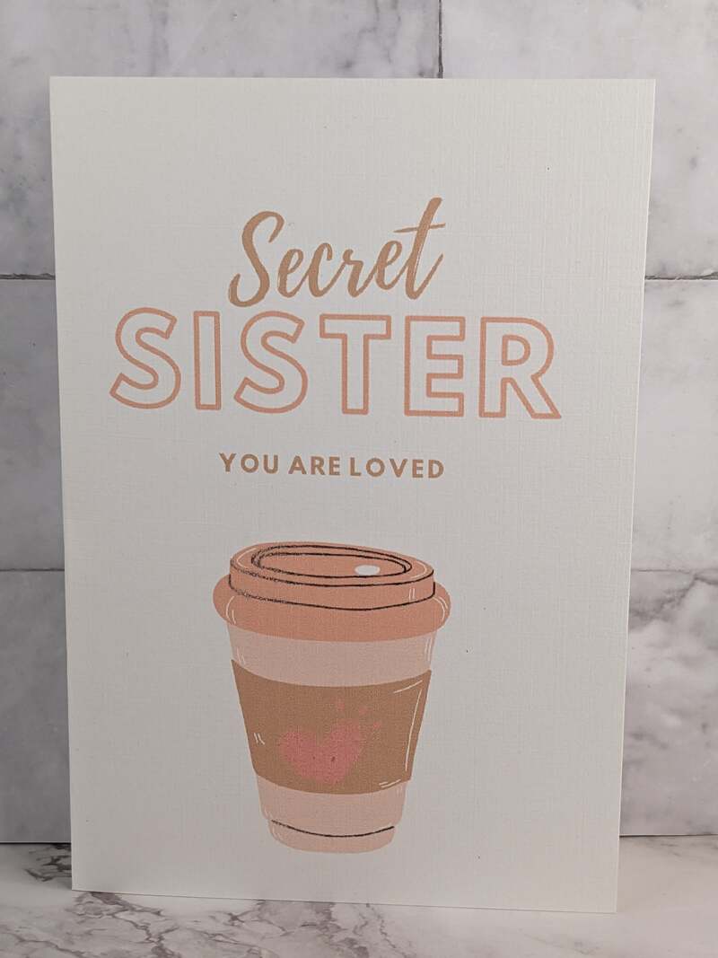 Secret Sister Love & Prayers Card