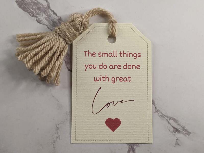 Small Things, Great Love Gift Tag Bookmark