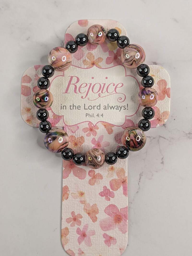 Rejoice Always Marbled Bracelet