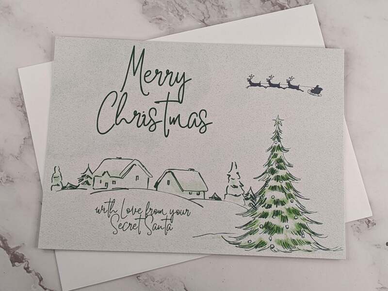 Love From Secret Santa Flat Card