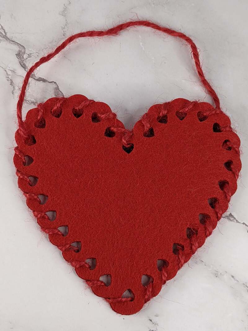 Red Heart Felt Gift Bag