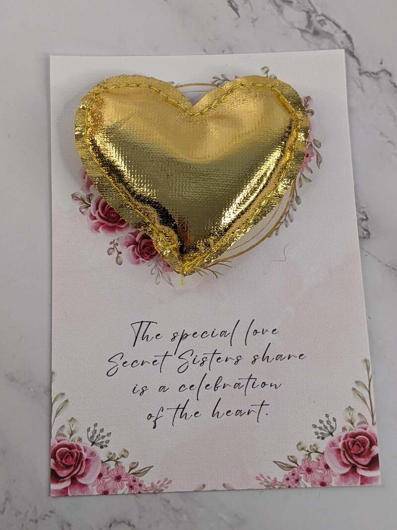 Secret Sister Gold Heart Magnet