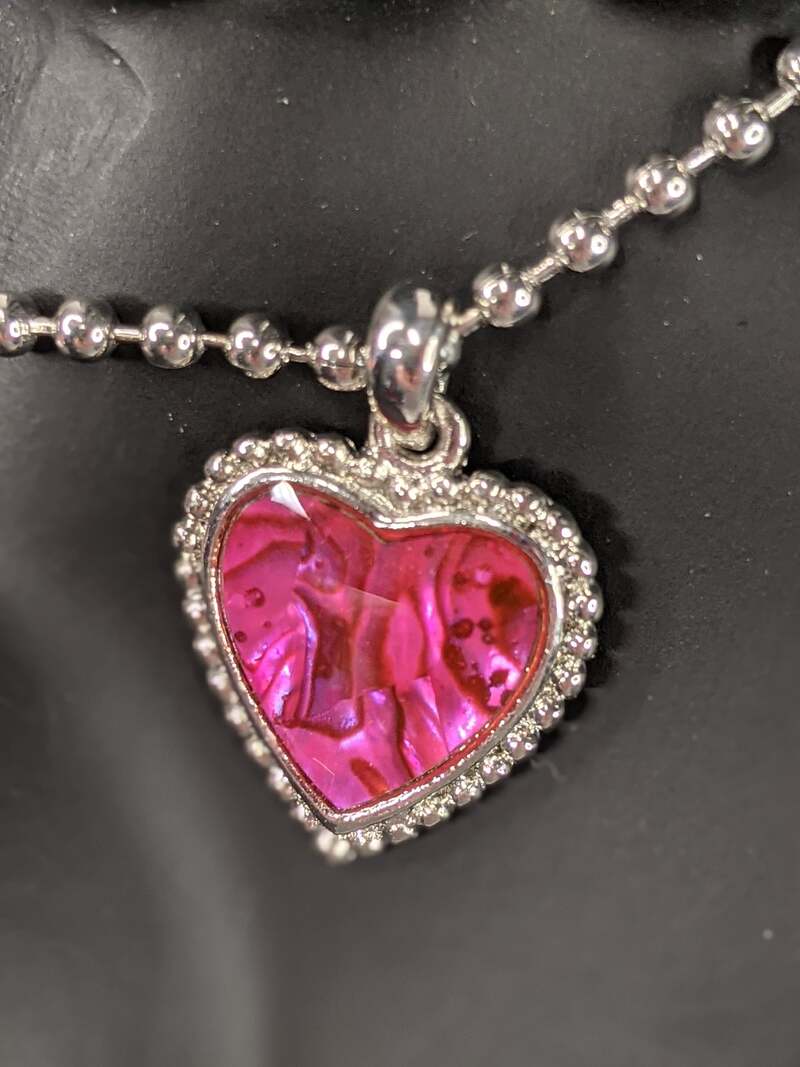 Pink Heart Shell Necklace