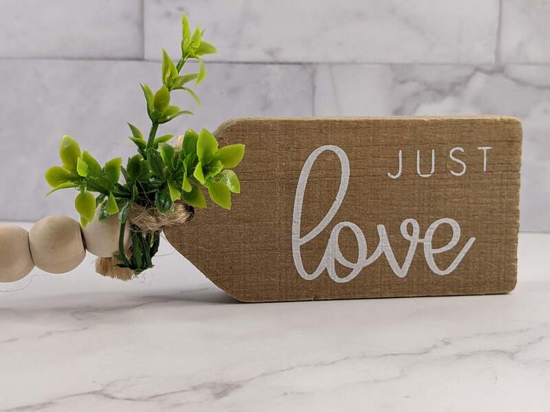 "Just Love" Tag Decor