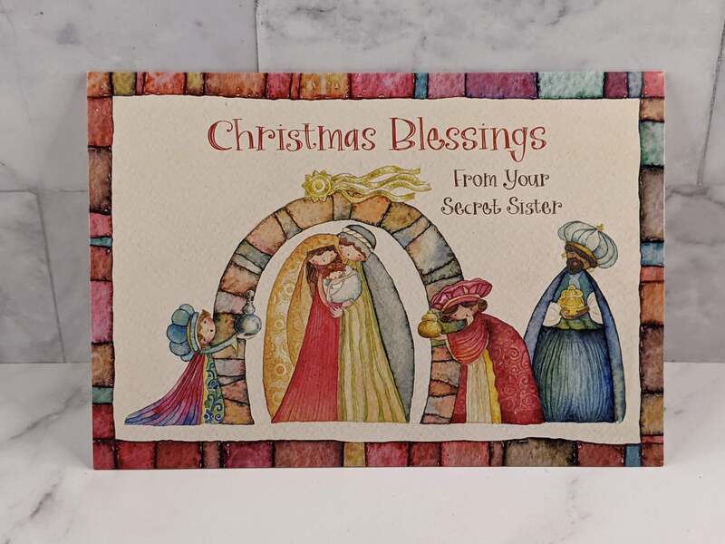 Christmas Blessings Secret Sister Card