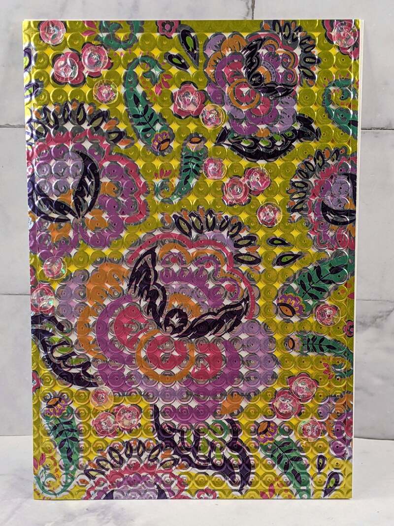 Metallic Floral Blank Card