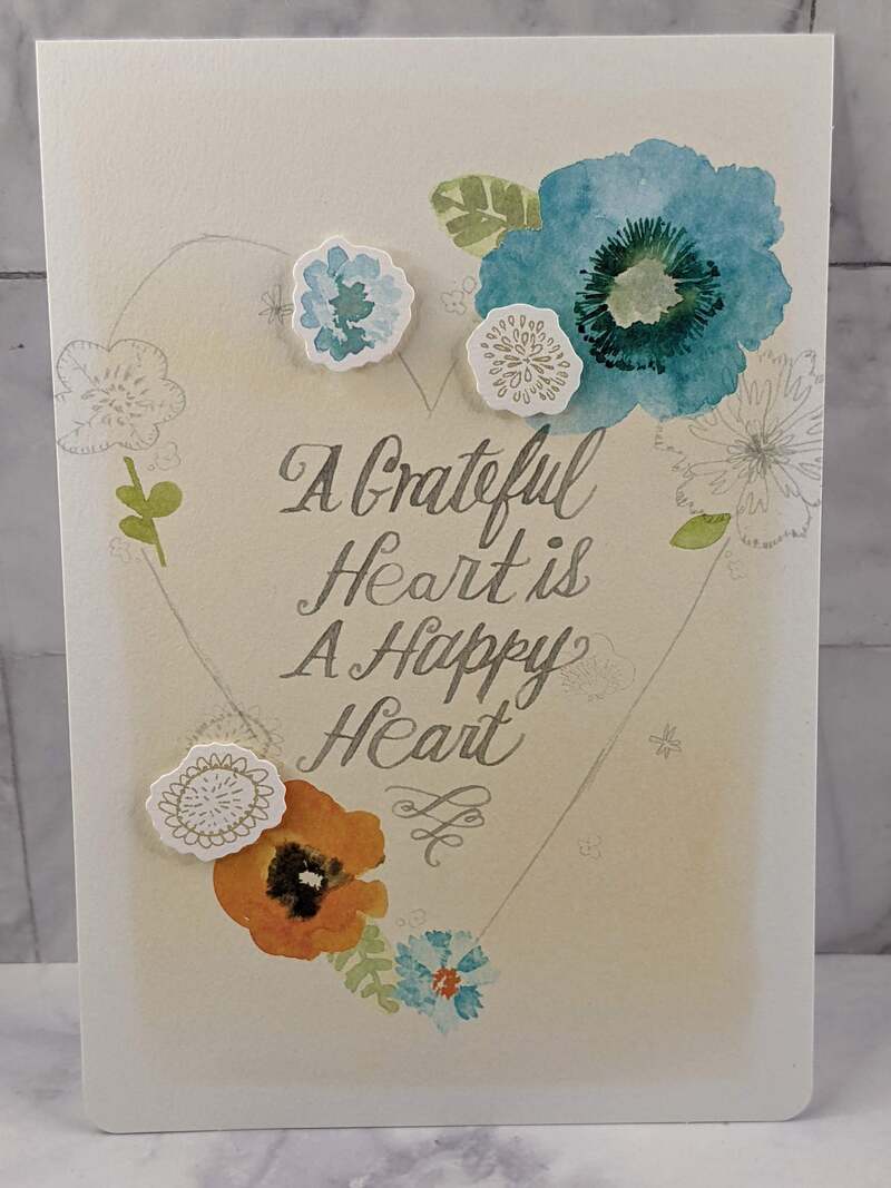 Grateful Happy Heart Thank You Card