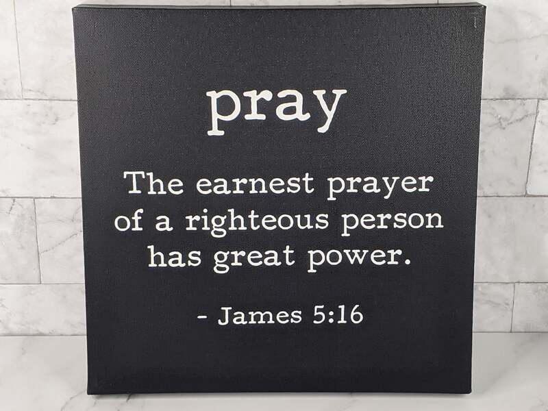 Black Pray Canvas