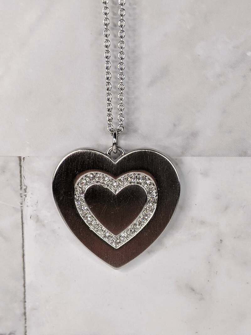 Crystal Heart Pendant Necklace