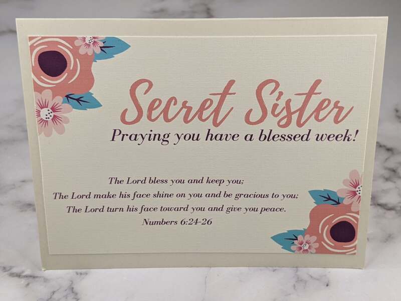 Secret Sister, Blessed Week Card