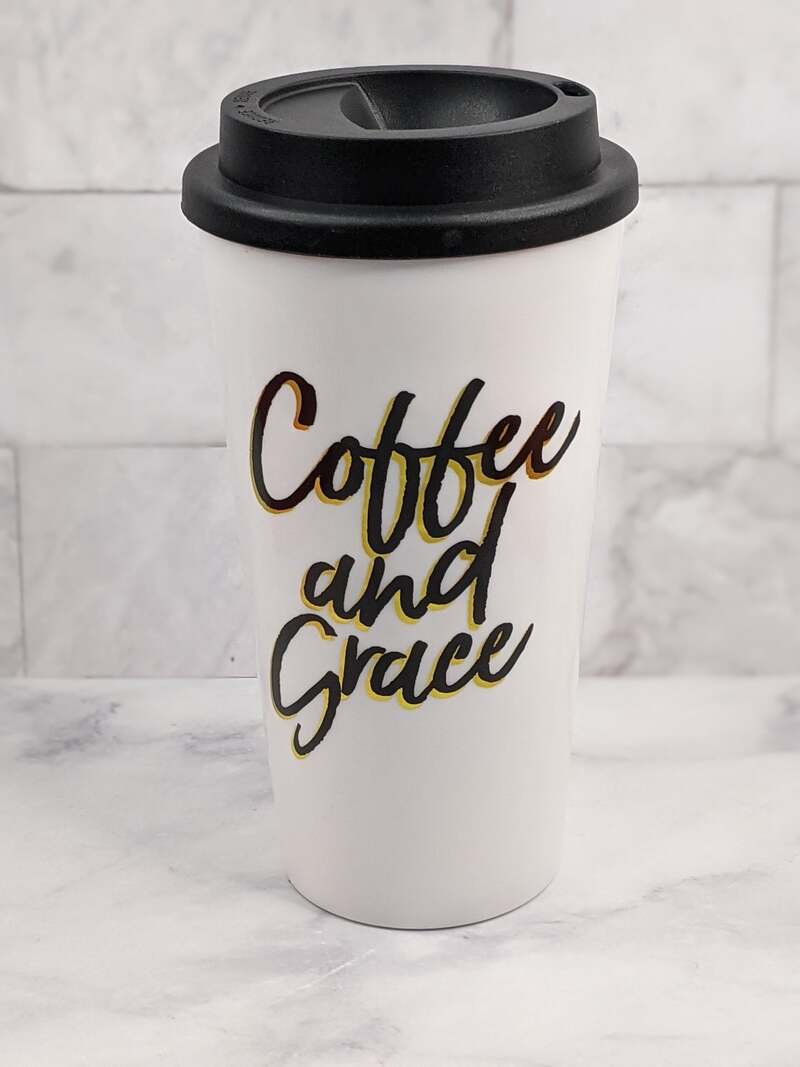 Coffee and Grace Plastic Tumbler