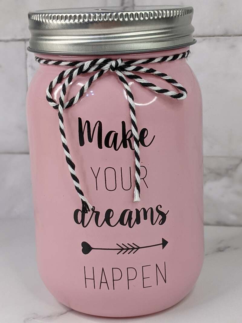 Make Your Dreams Happen Coin Jar