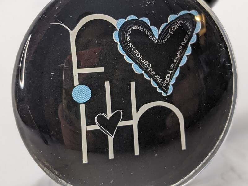 Faith Large Button Dome Magnet