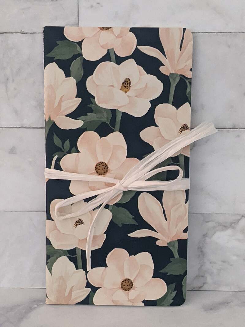 Agenda Notebook Lined Journal with Flowers