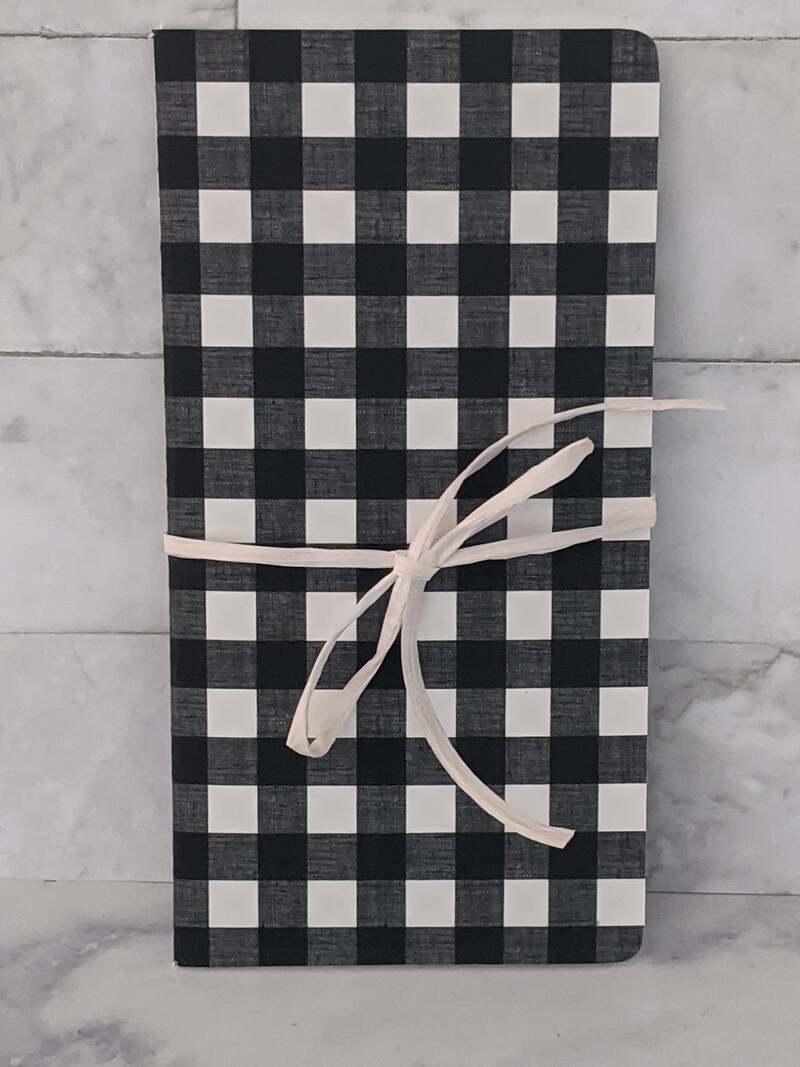 Agenda Notebook Lined Journal with Buffalo Check Pattern