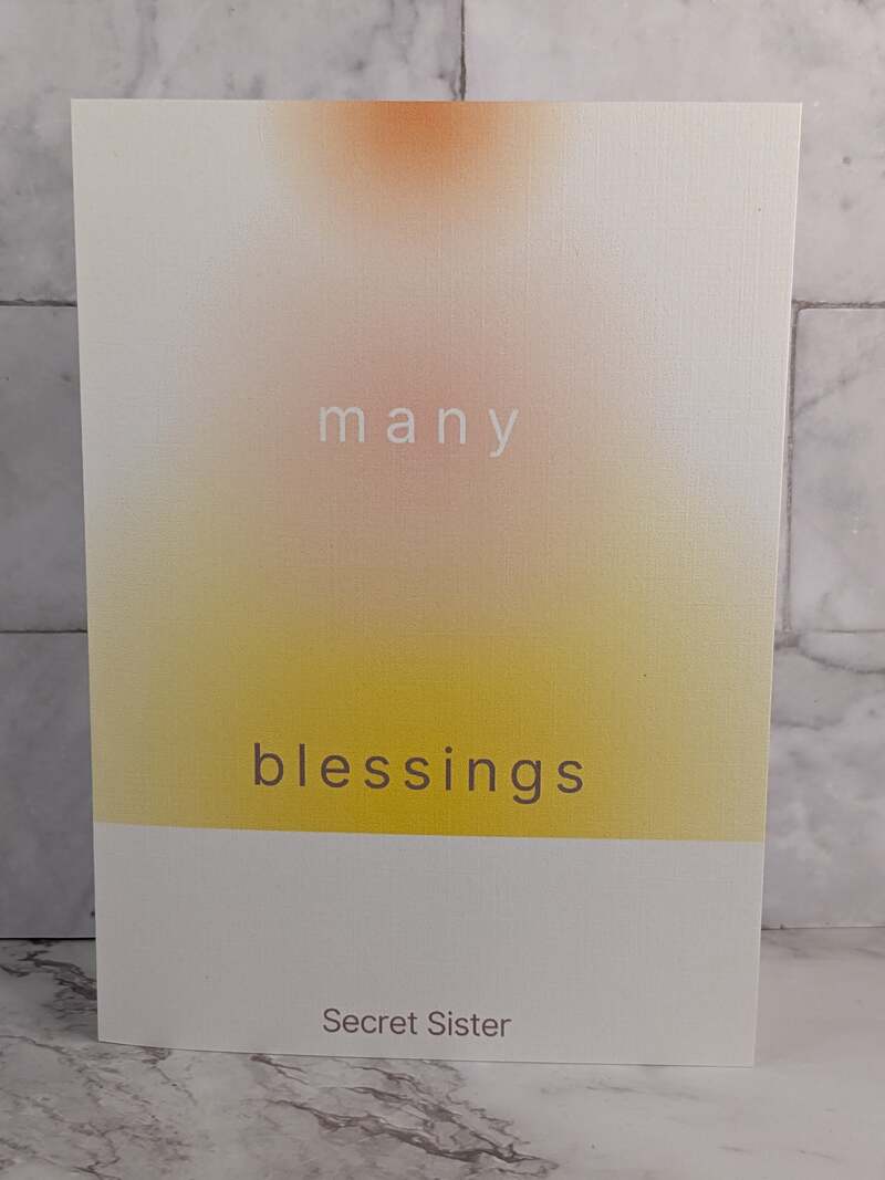 Many Blessings Secret Sister Card
