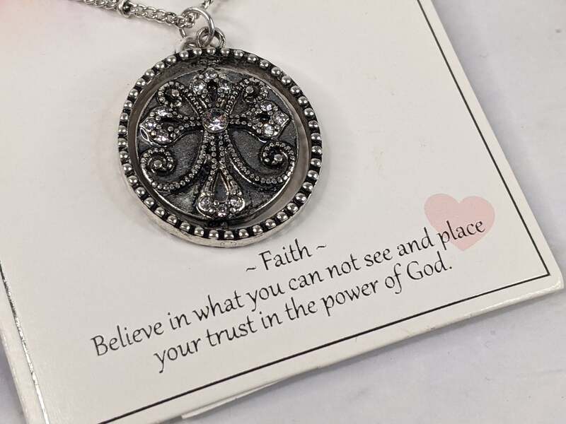 Cross Faith Engraved Necklace