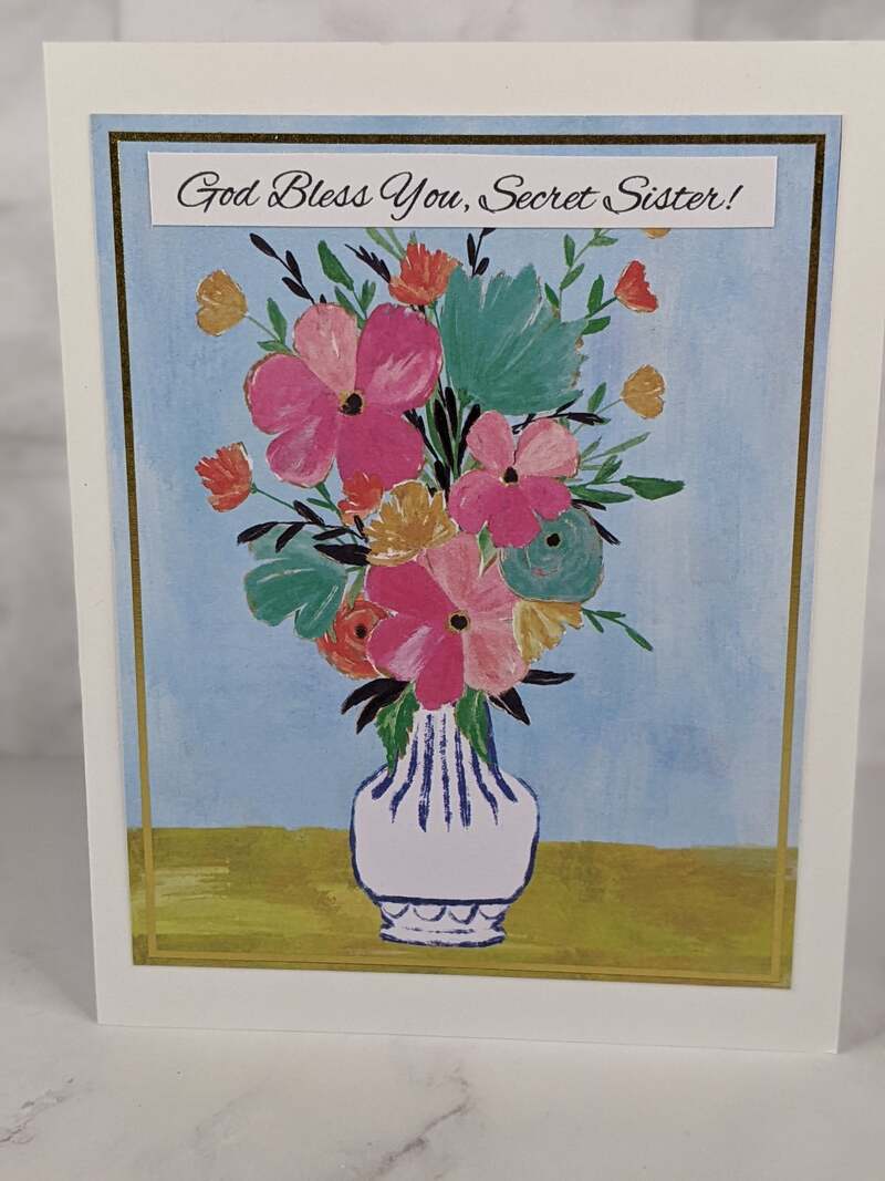 God Bless You Floral Card