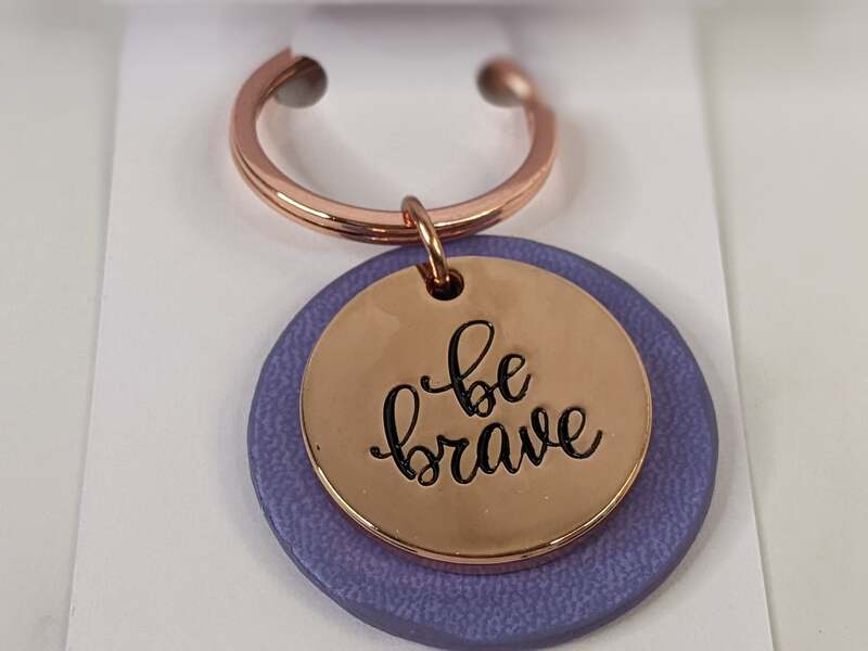 Be Brave Metal Keyring