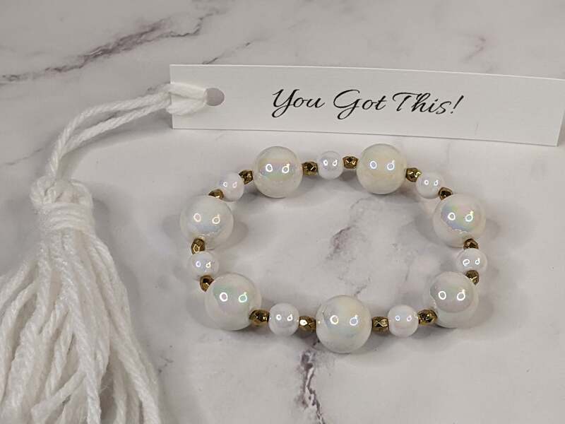 White Bracelet with You Got This! Tag