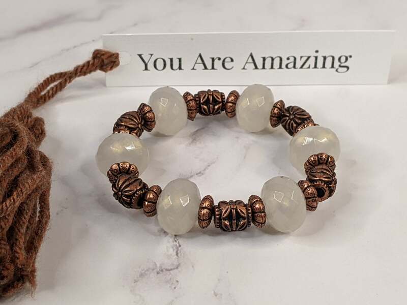 Copper Bracelet with You Are Amazing Tag