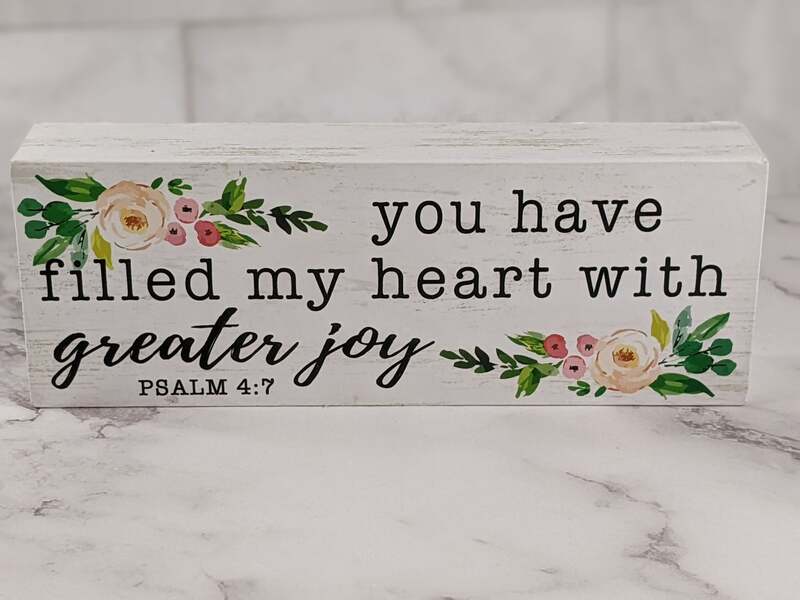 Greater Joy Shelf Sign