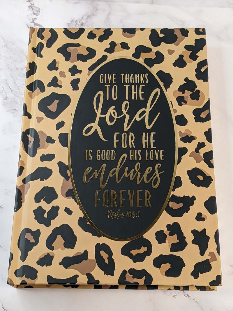 His Love Endures Forever Leopard Journal