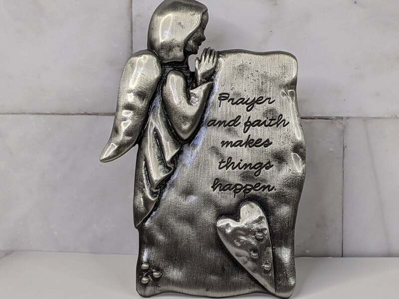 Pewter Angel Tabletop Plaque