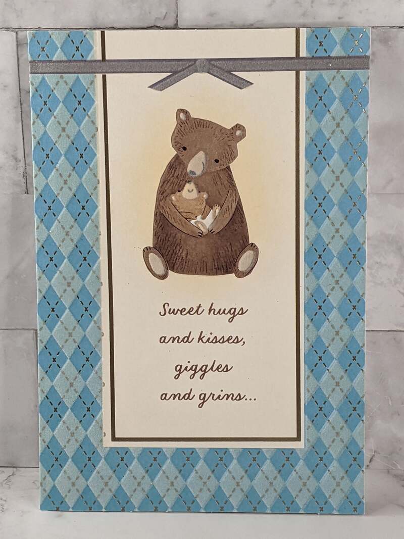 Sweet Hugs Baby Boy Card