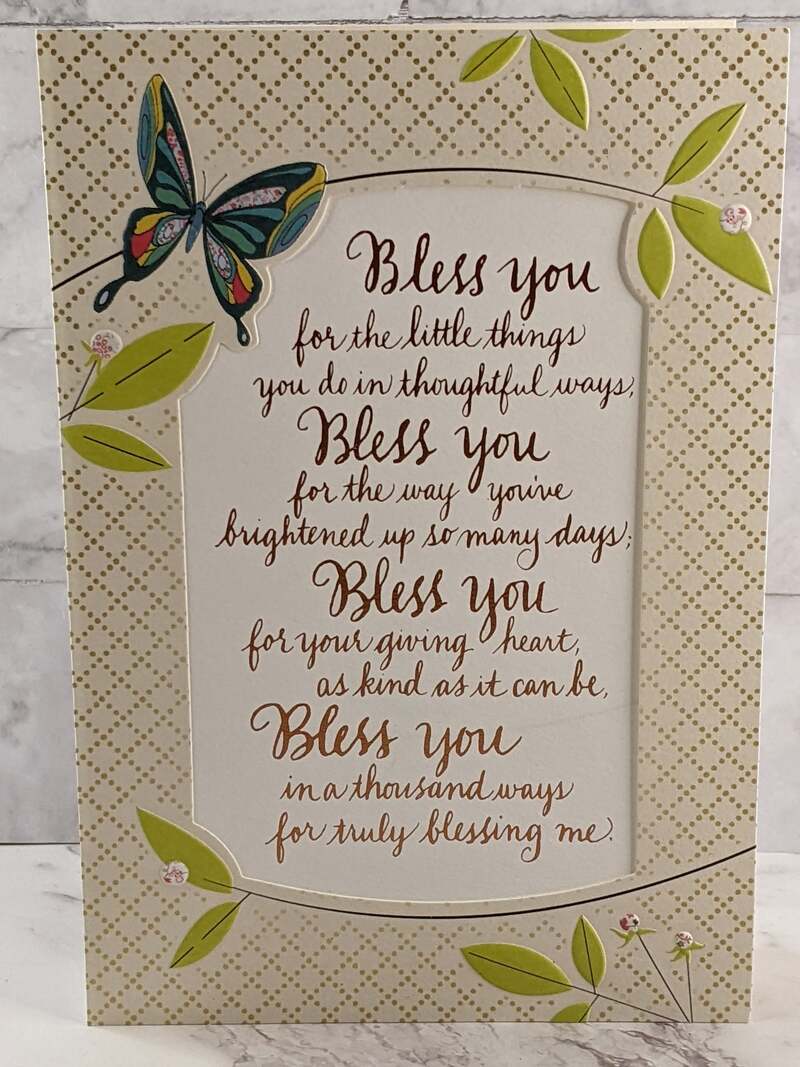 Bless You Thank You Card