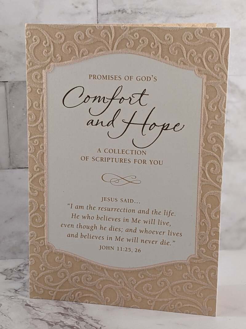 Comfort and Hope Scriptures Sympathy Card