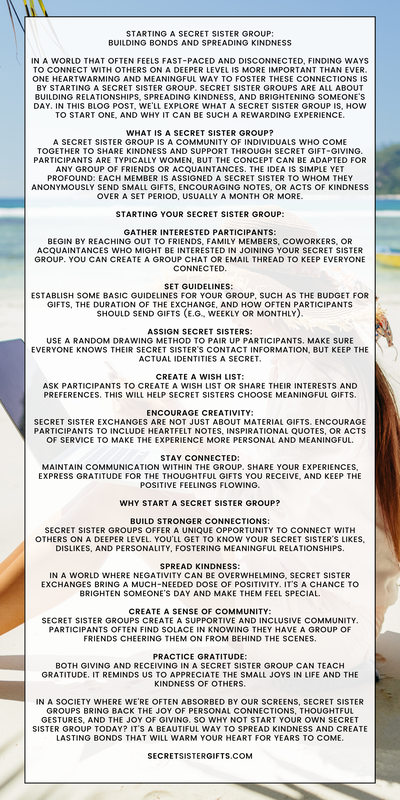 Tips for starting a secret sister group.