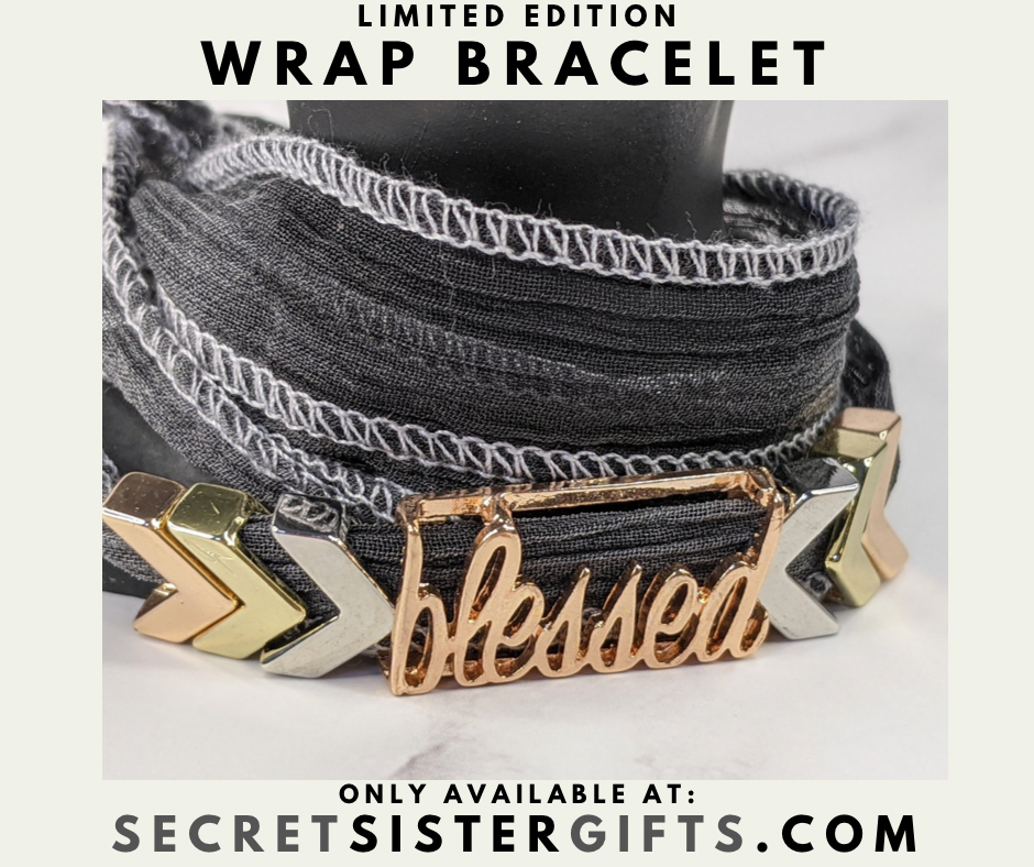 Blessed Gray Wrap Bracelet