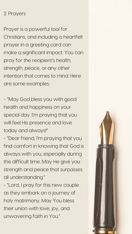 How to write a prayer in a card.