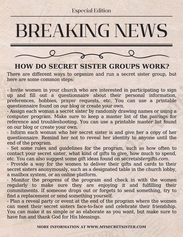 How do Secret Sister groups work?
